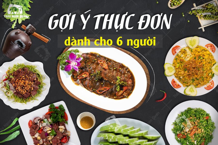 Thực đơn tiệc bàn 6 người