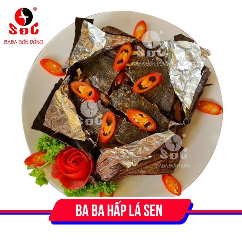 Ba Ba hấp lá sen